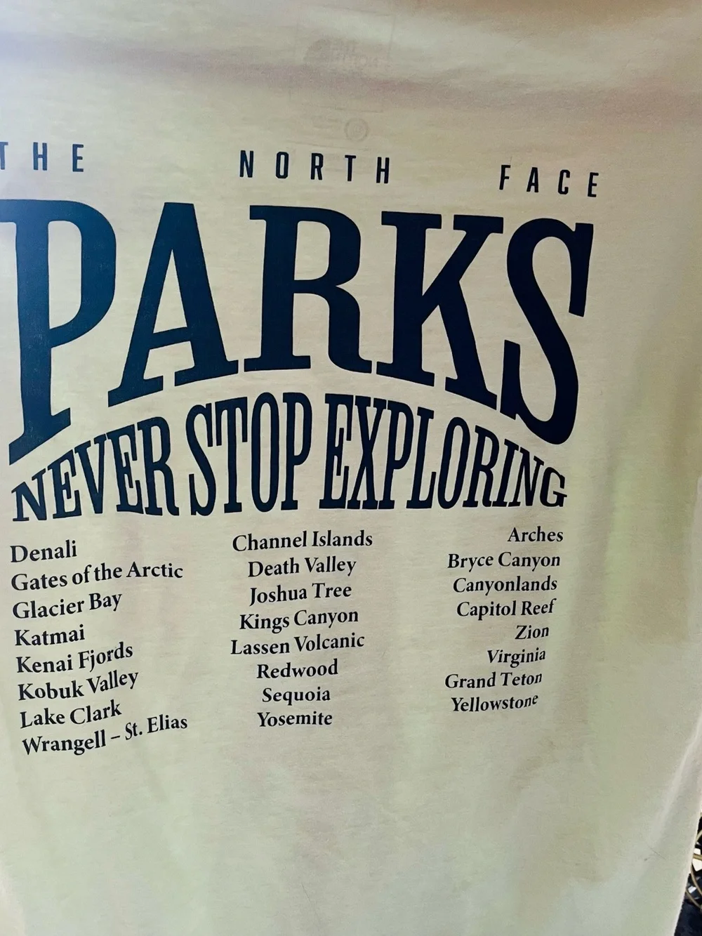 The North Face Women XS Parks Never Stop Exploring National Park Graphic Tee GUC - Picture 8 of 11